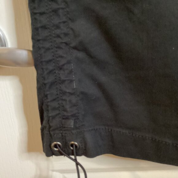 Women's Black Maxi Cargo Skirt Utility Pockets Back Slit Casual Goth Witchy - Picture 4 of 10